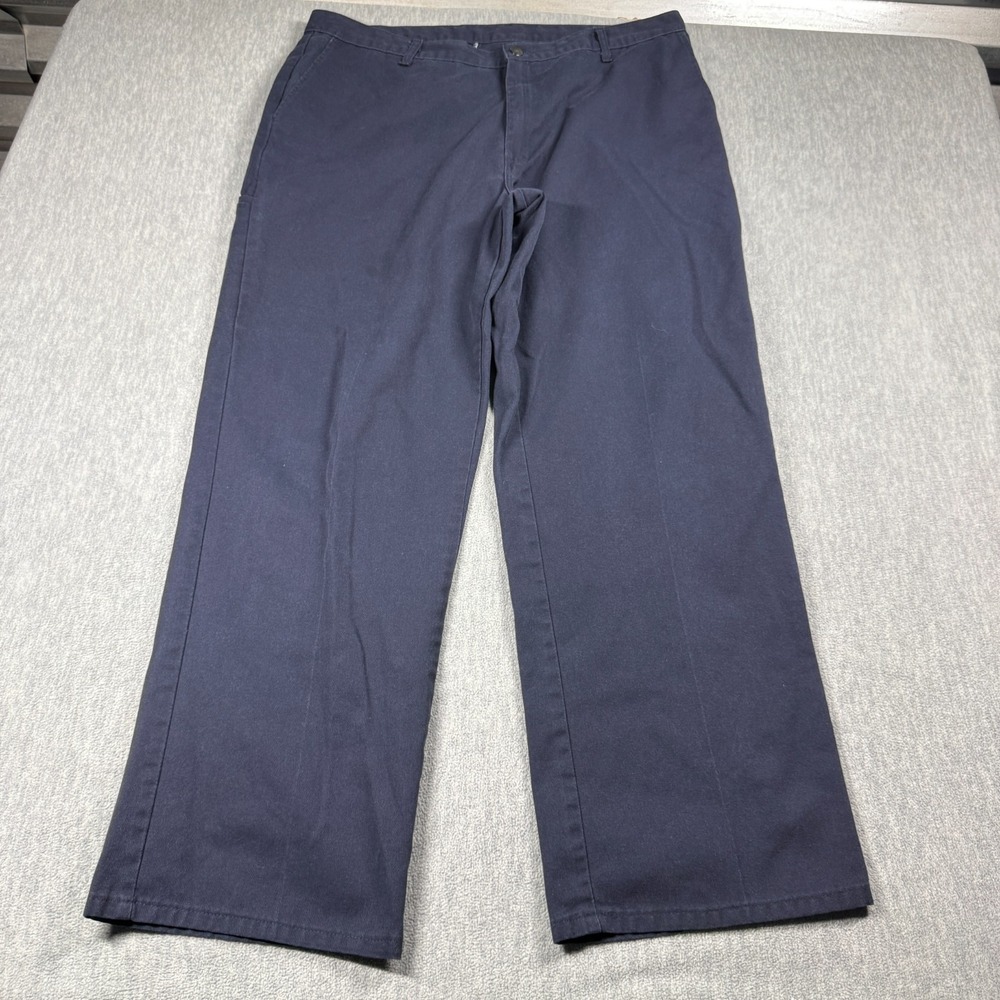 Dickies Pants Mens 38x31 Industrial Workwear Flat Front Twill 874 Trousers Blue